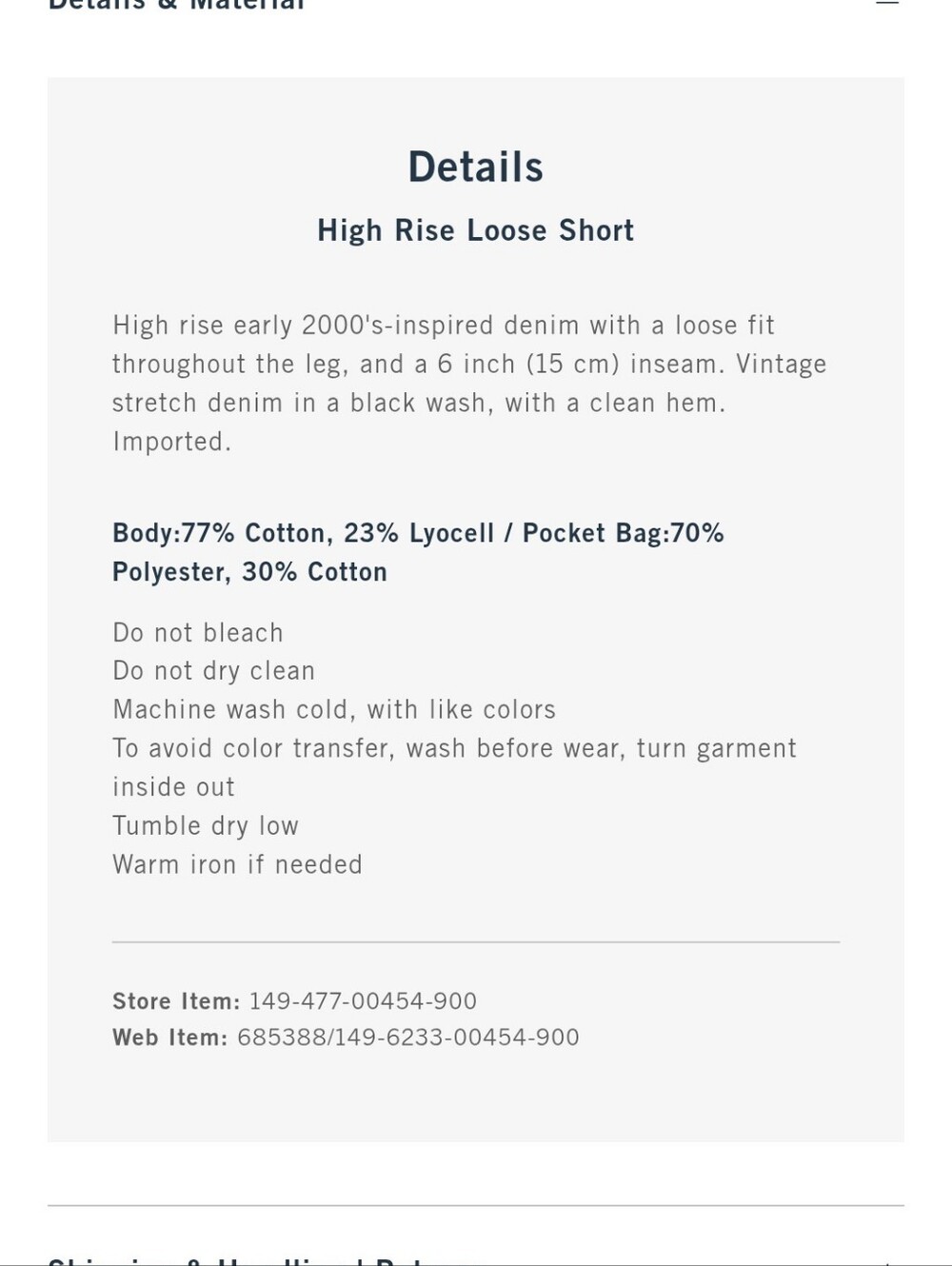 Abercrombie & Fitch Black Denim Jean Shorts - Picture 5 of 6